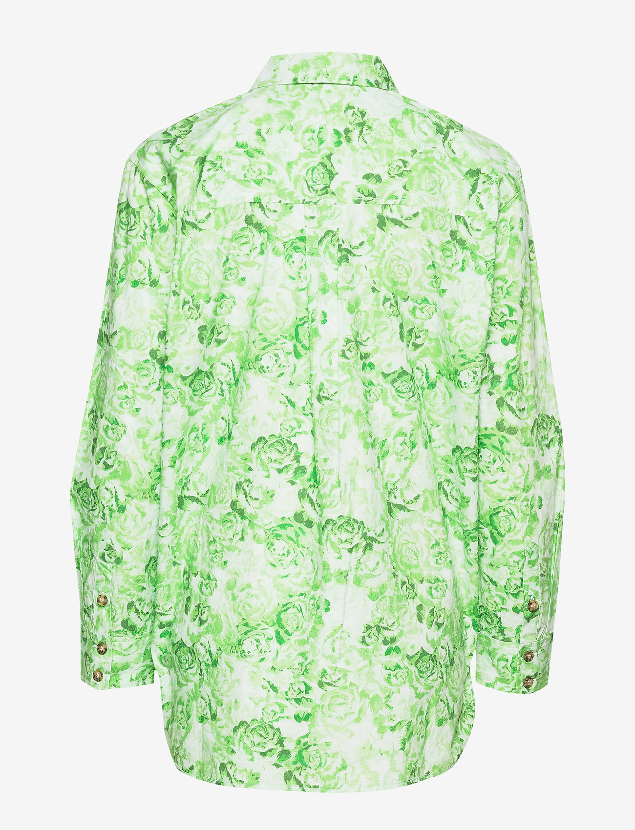 Ganni - Printed Cotton Poplin - island green - 1