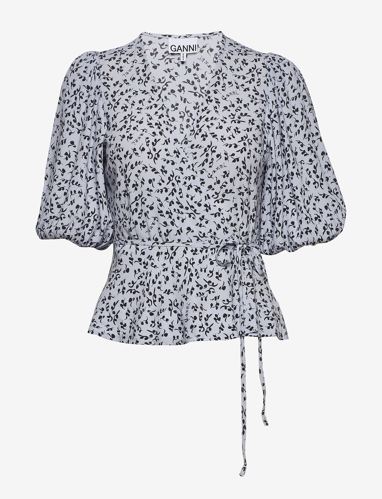 Ganni - Printed Crepe - heather - 0