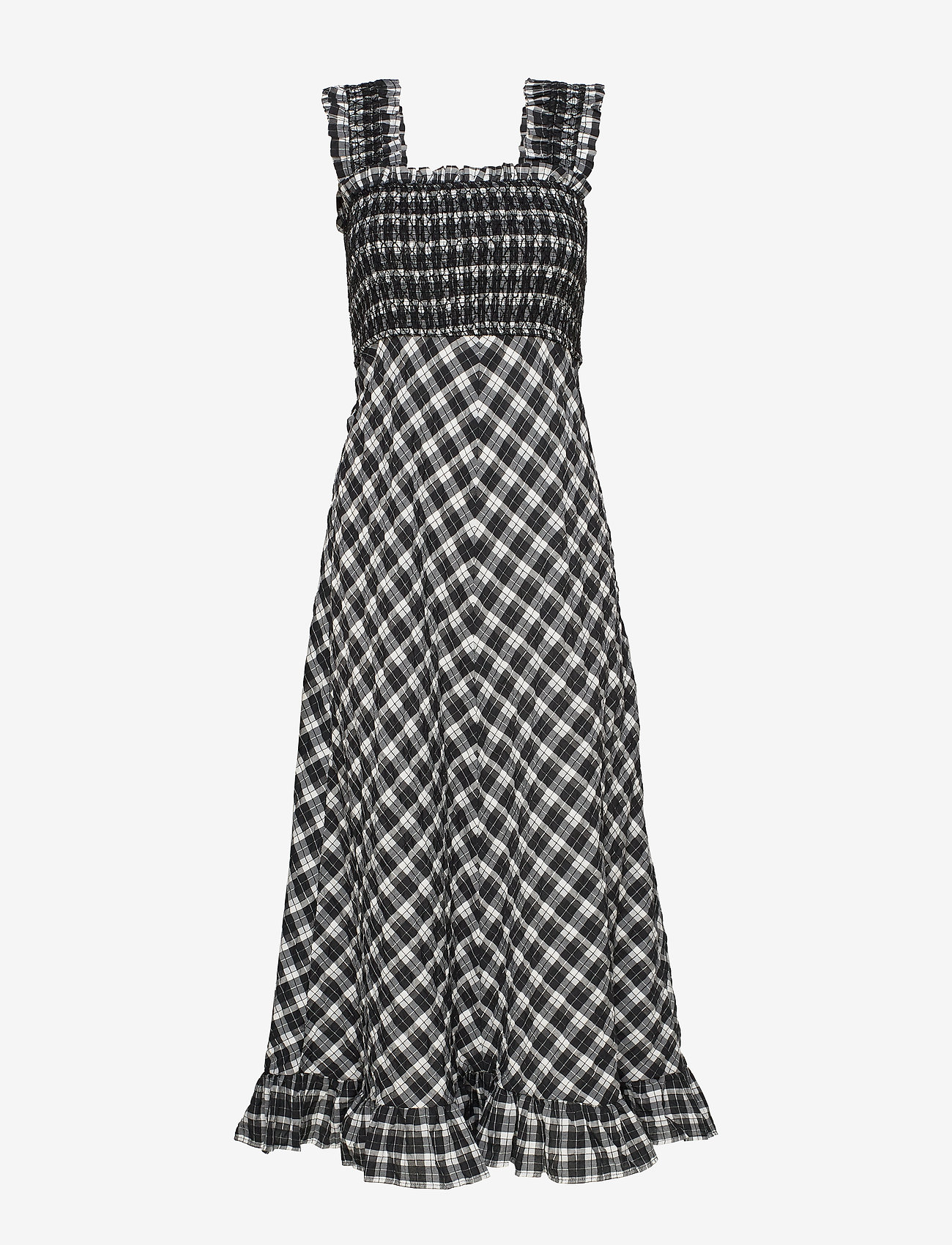 Ganni - Seersucker Check - black - 0