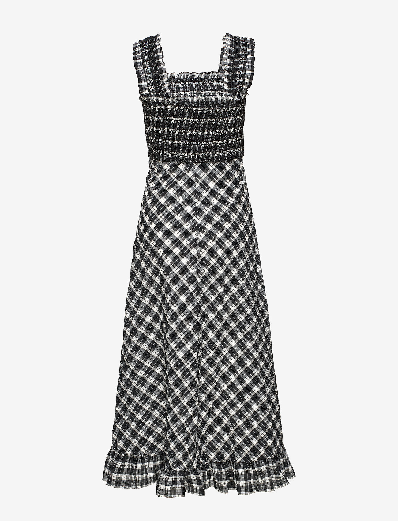 Ganni - Seersucker Check - black - 1