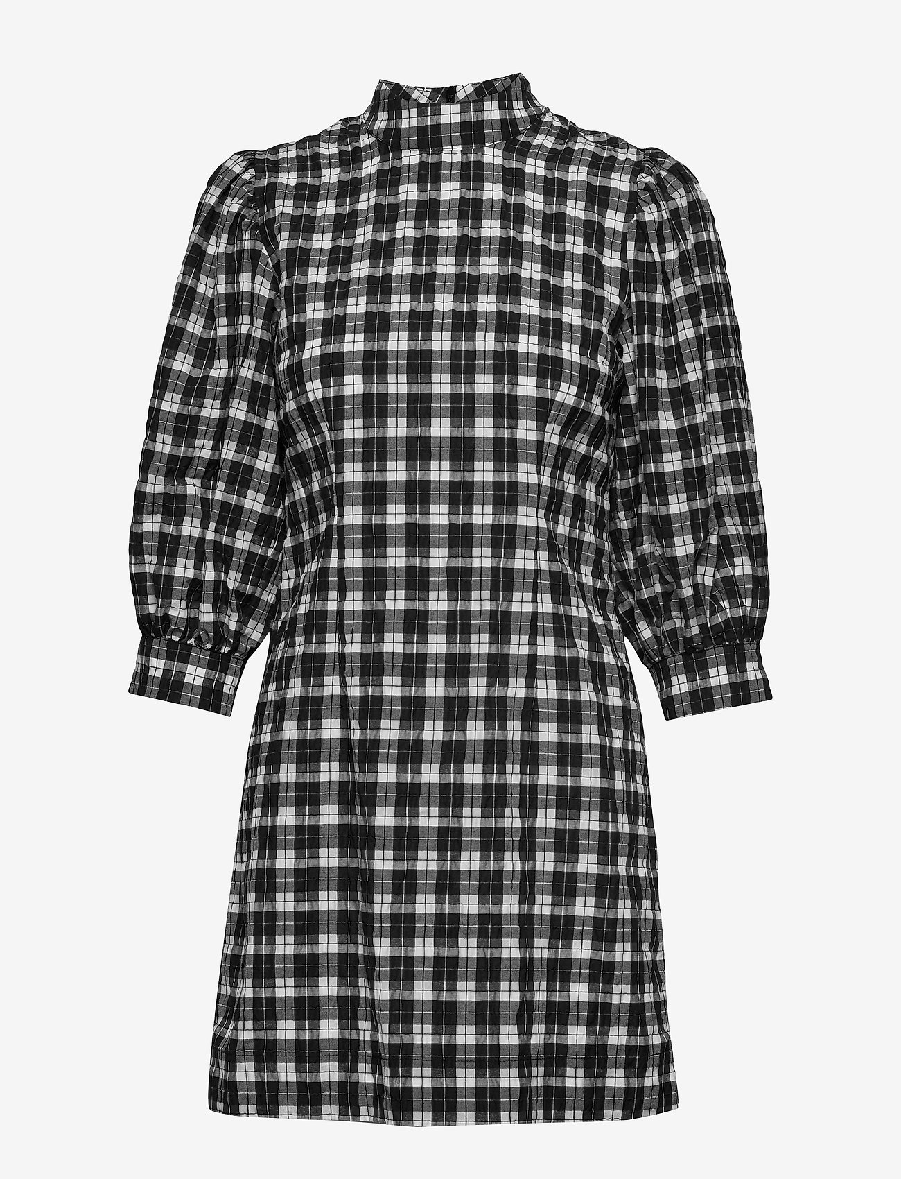 Ganni - Seersucker Check - black - 0