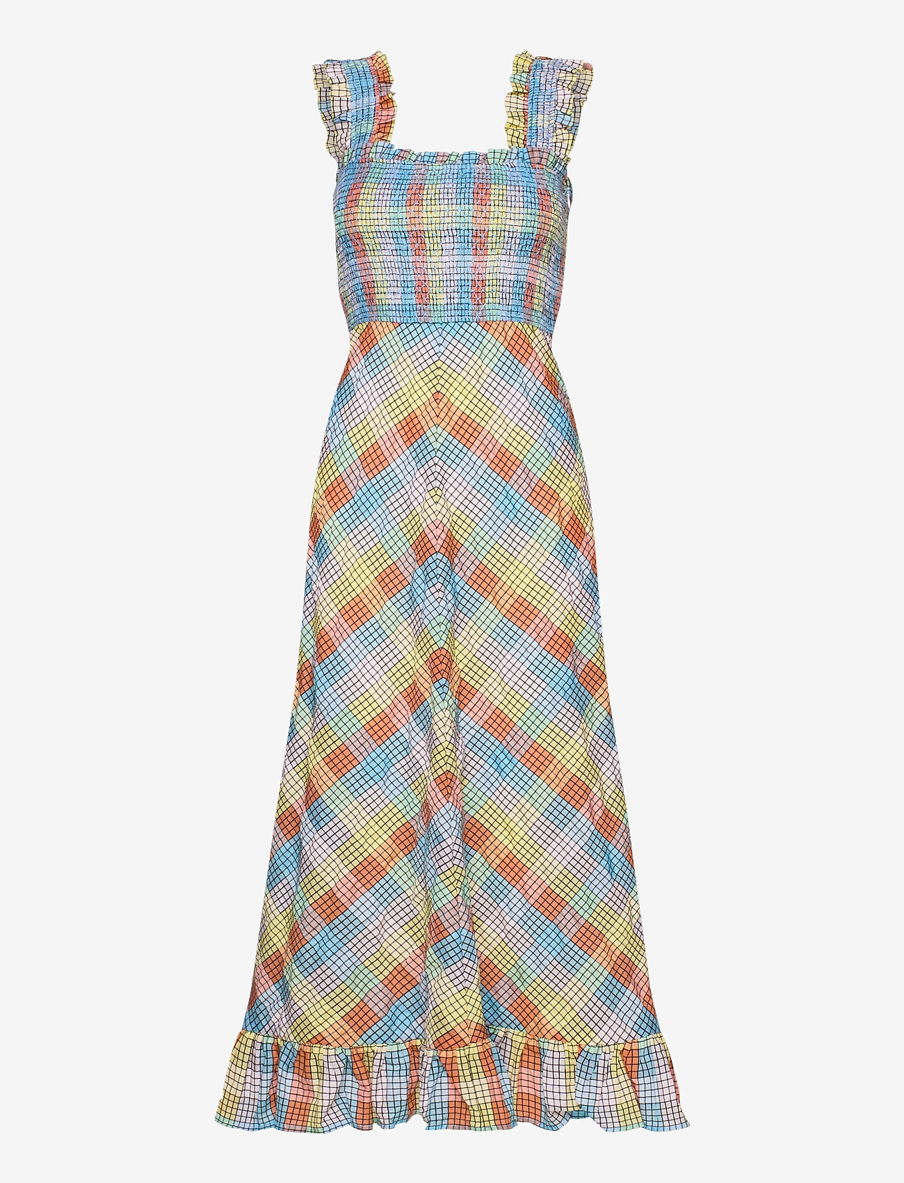 Ganni - Seersucker Check - multicolour - 0