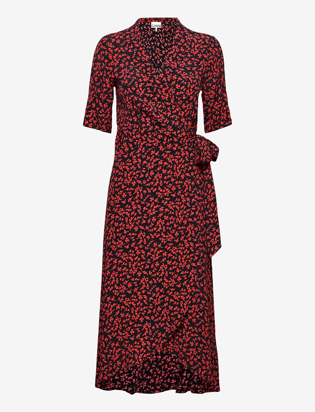 Ganni - Printed Crepe - black - 0