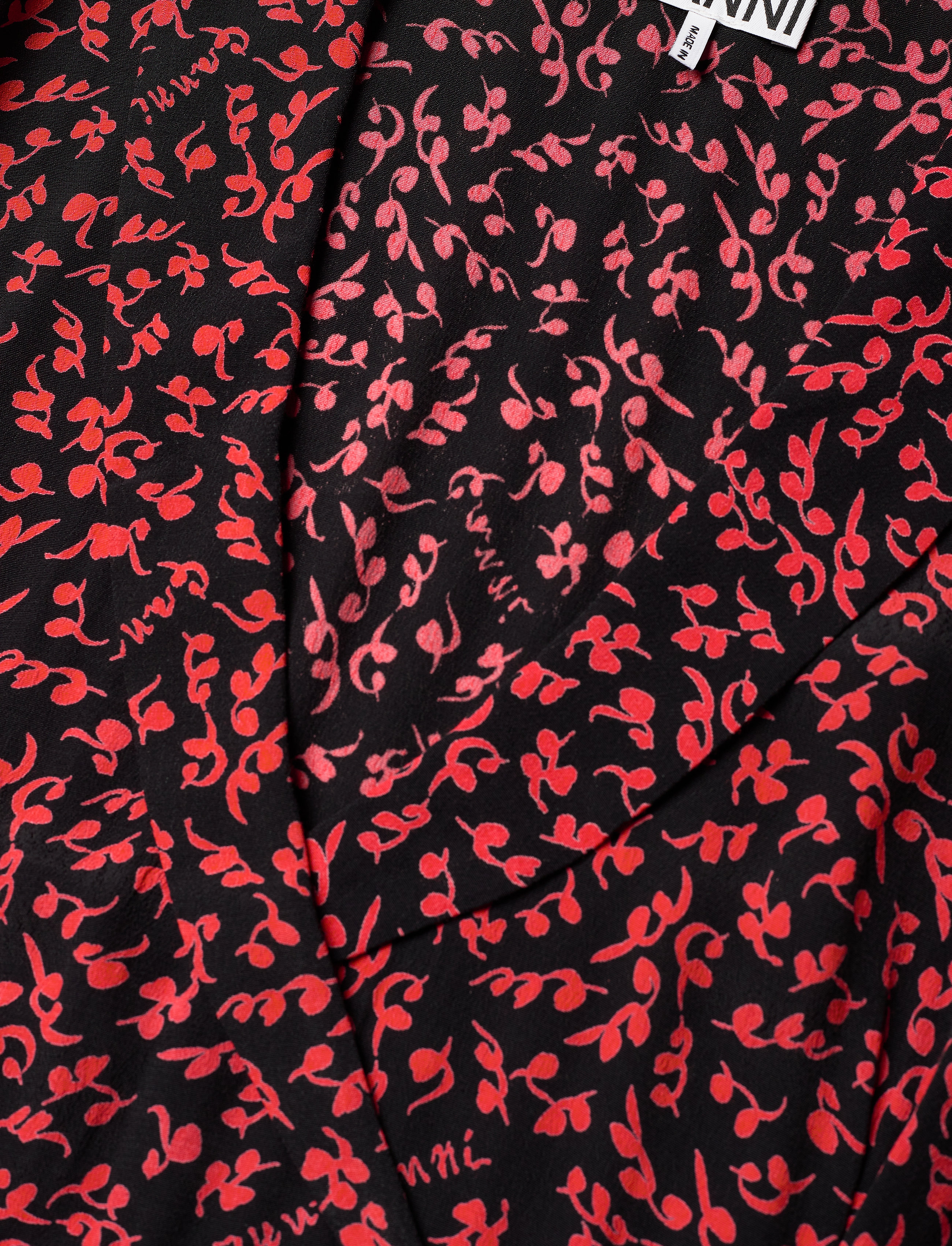 Ganni - Printed Crepe - black - 2
