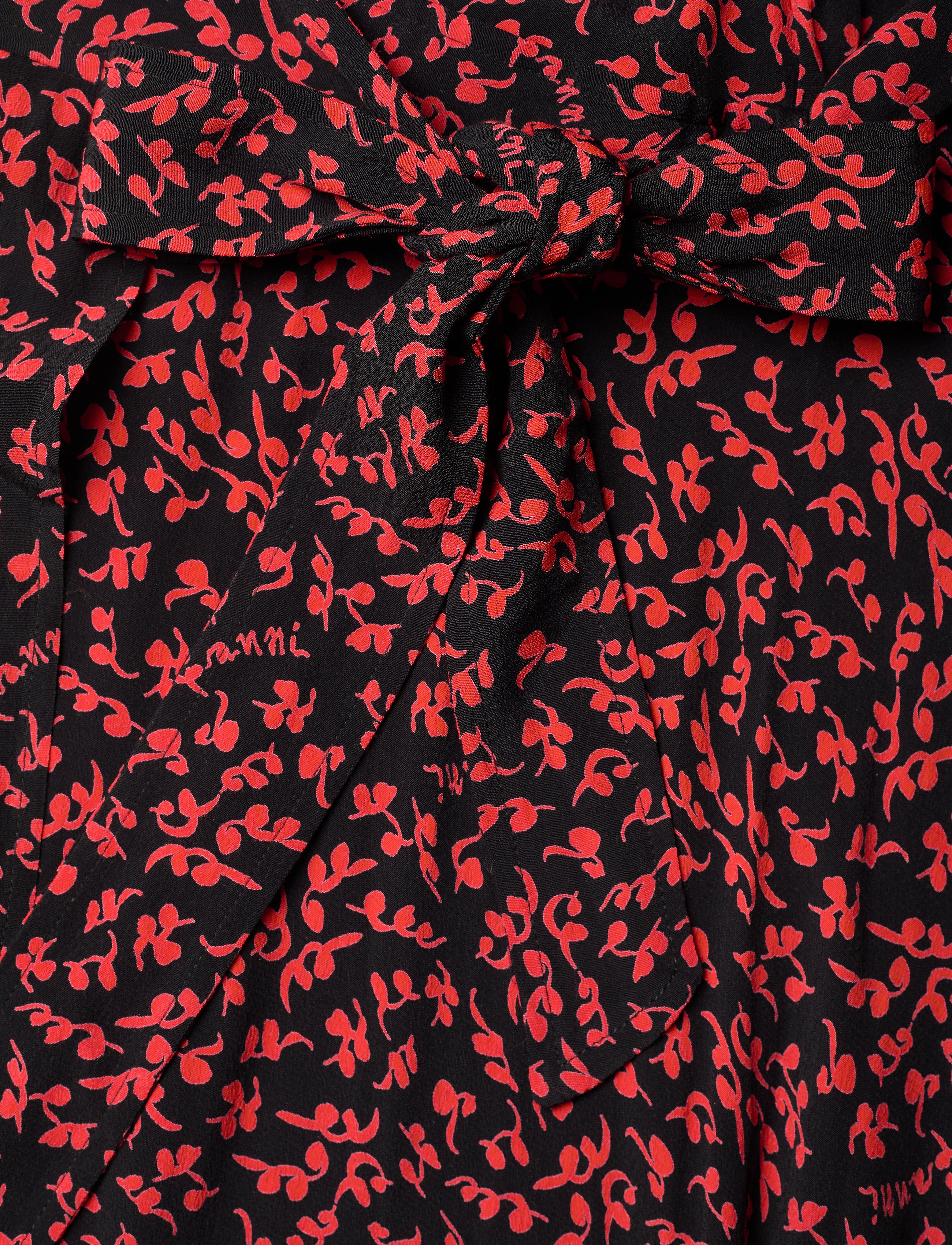 Ganni - Printed Crepe - black - 3