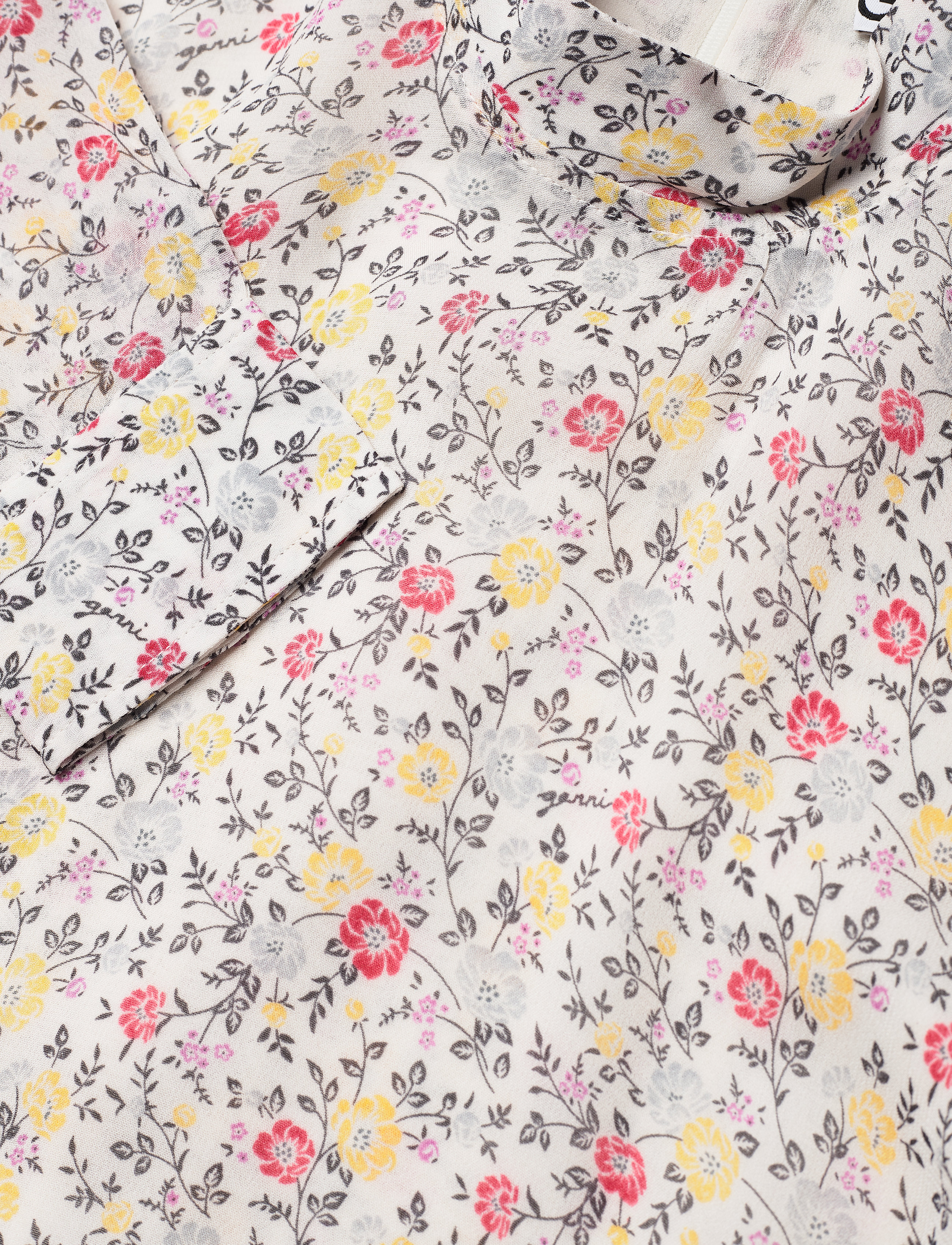 Ganni - Printed Georgette - egret - 2