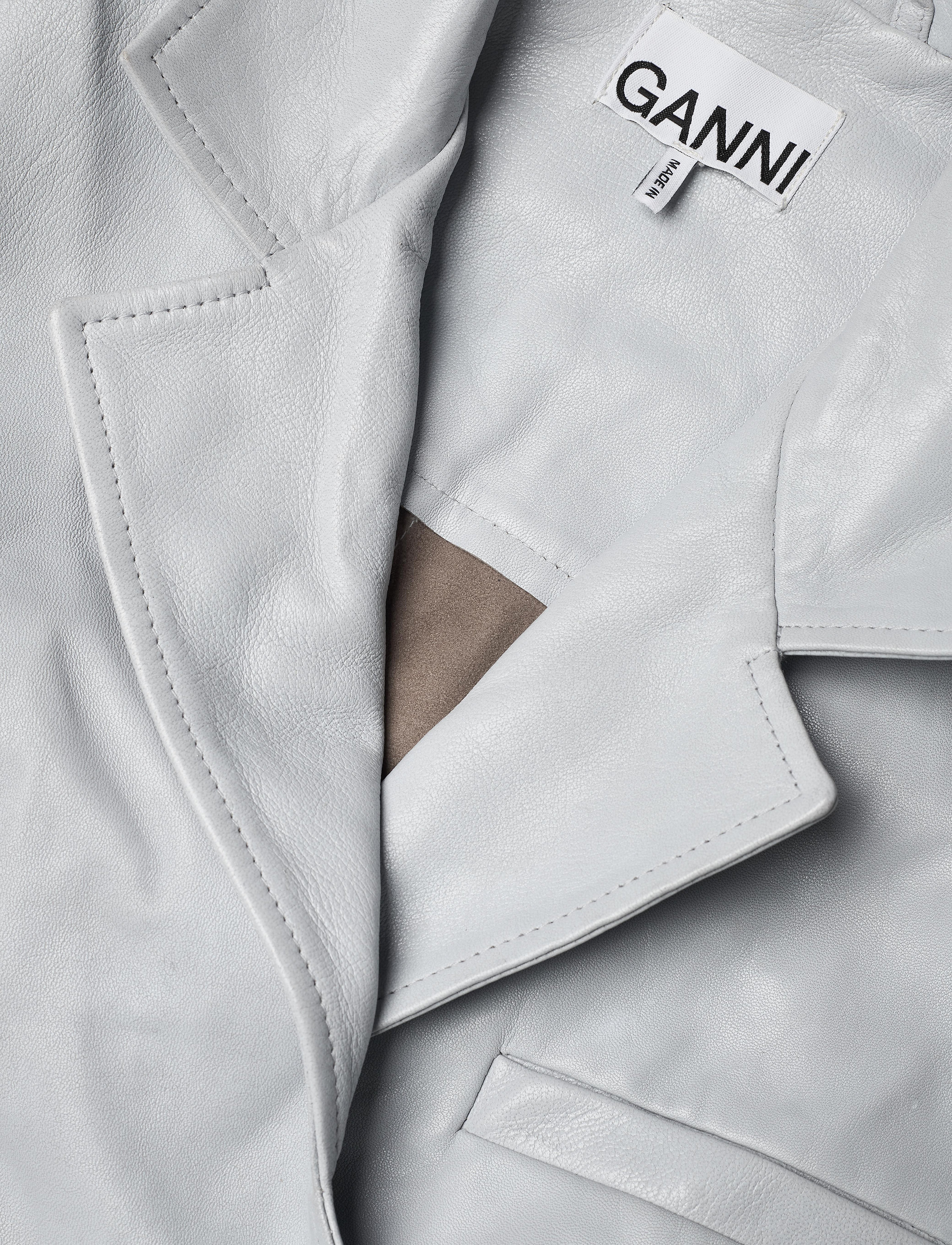 Ganni - Lamb Leather - heather - 2
