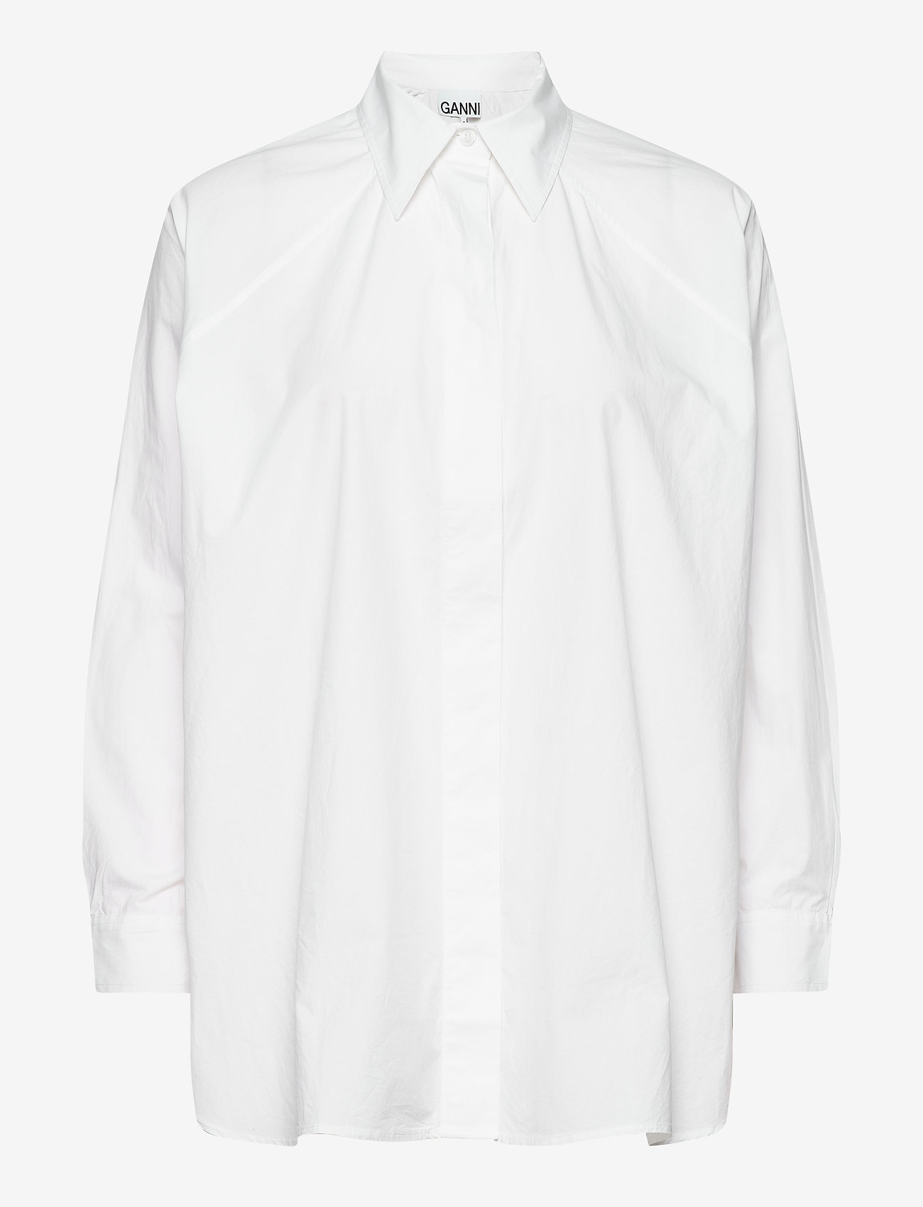 Ganni - Long Shirt - bright white - 0