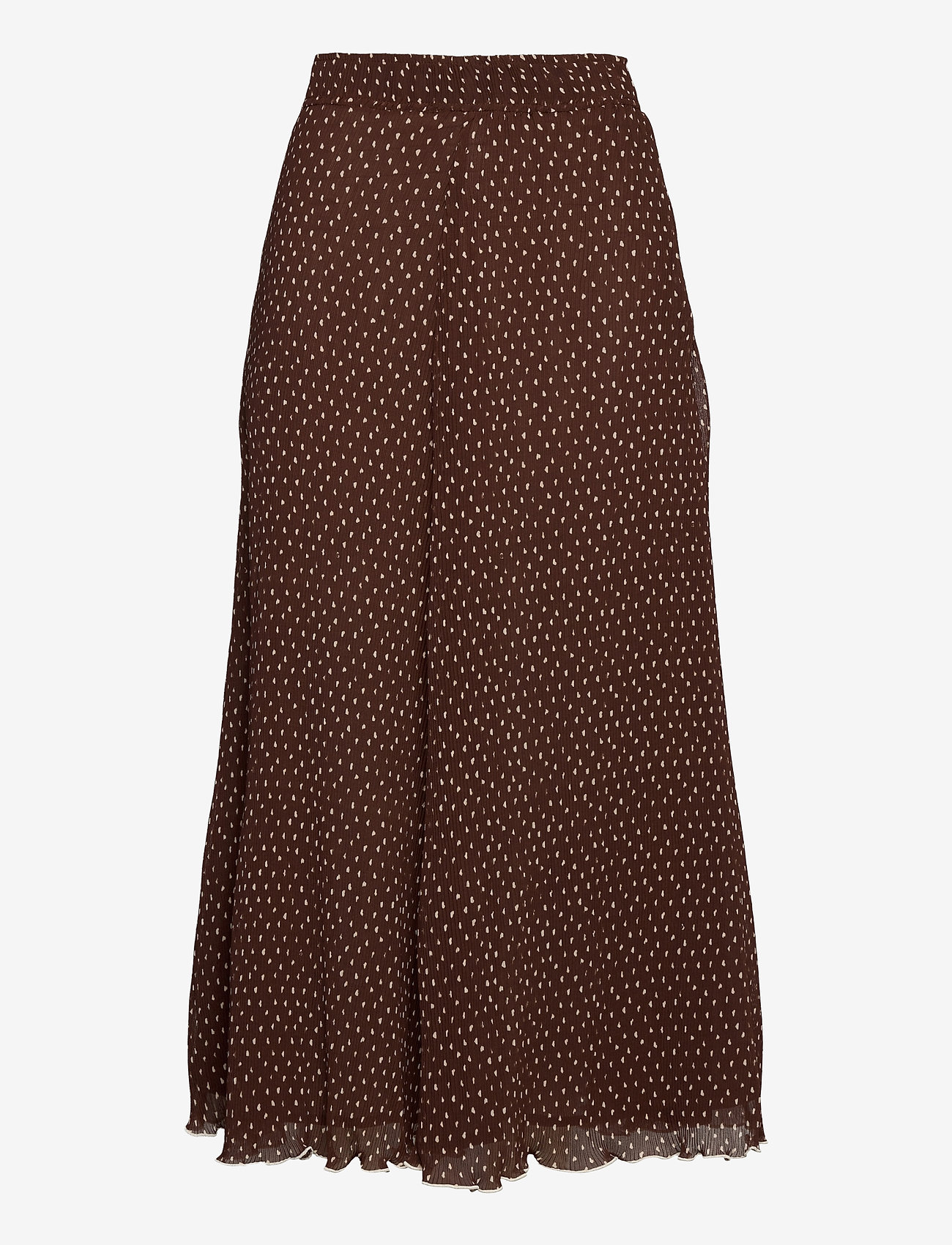 Ganni - Pleated Georgette - chicory coffee - 0