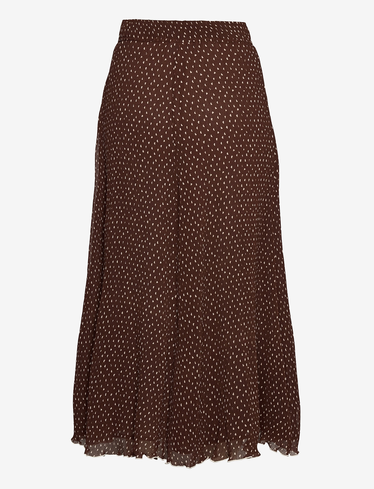 Ganni - Pleated Georgette - chicory coffee - 1