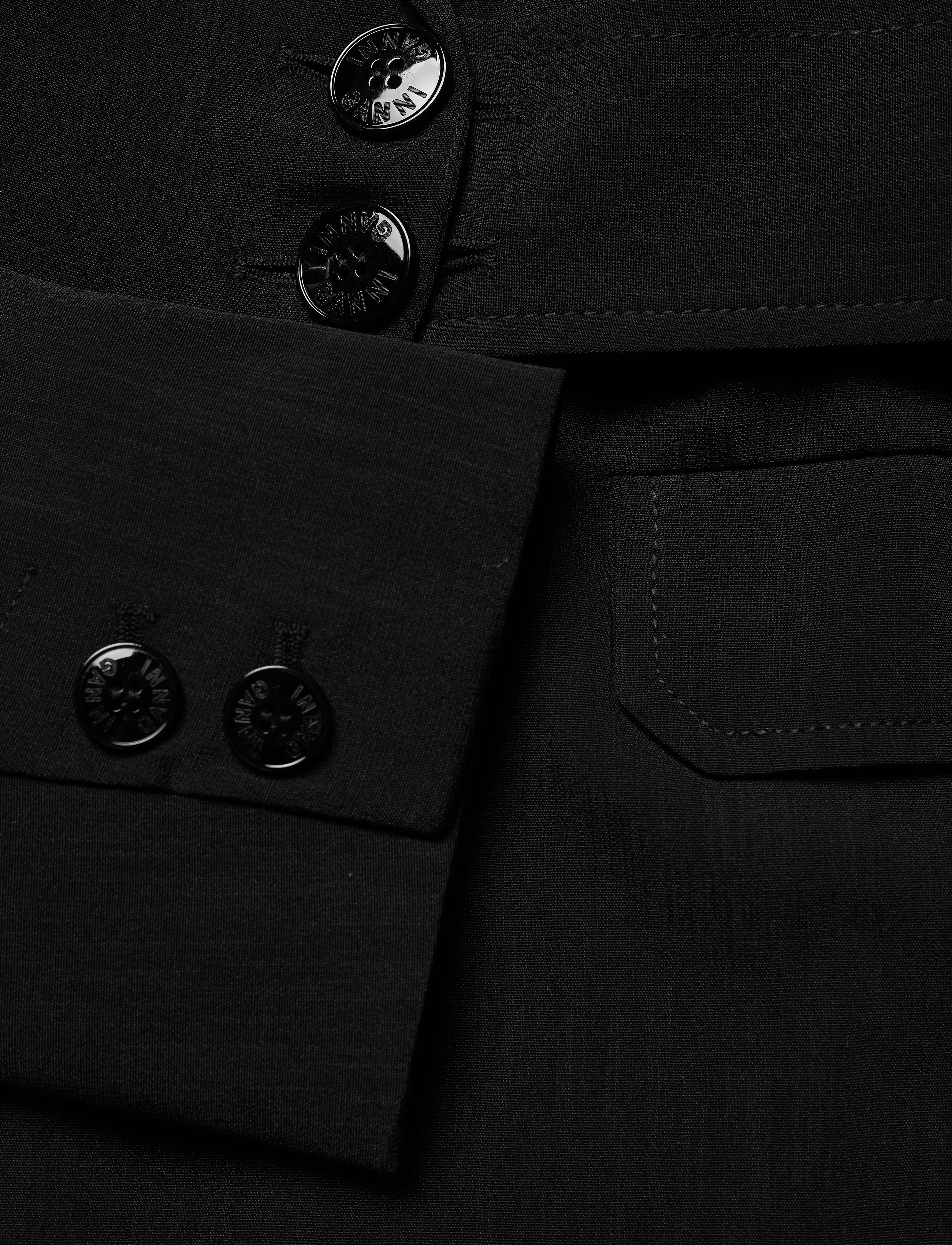 Ganni - Melange Suiting - black - 3