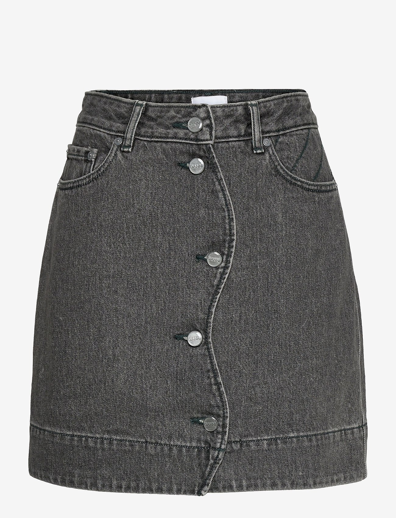 Ganni - Quilt Denim - sharkskin - 0