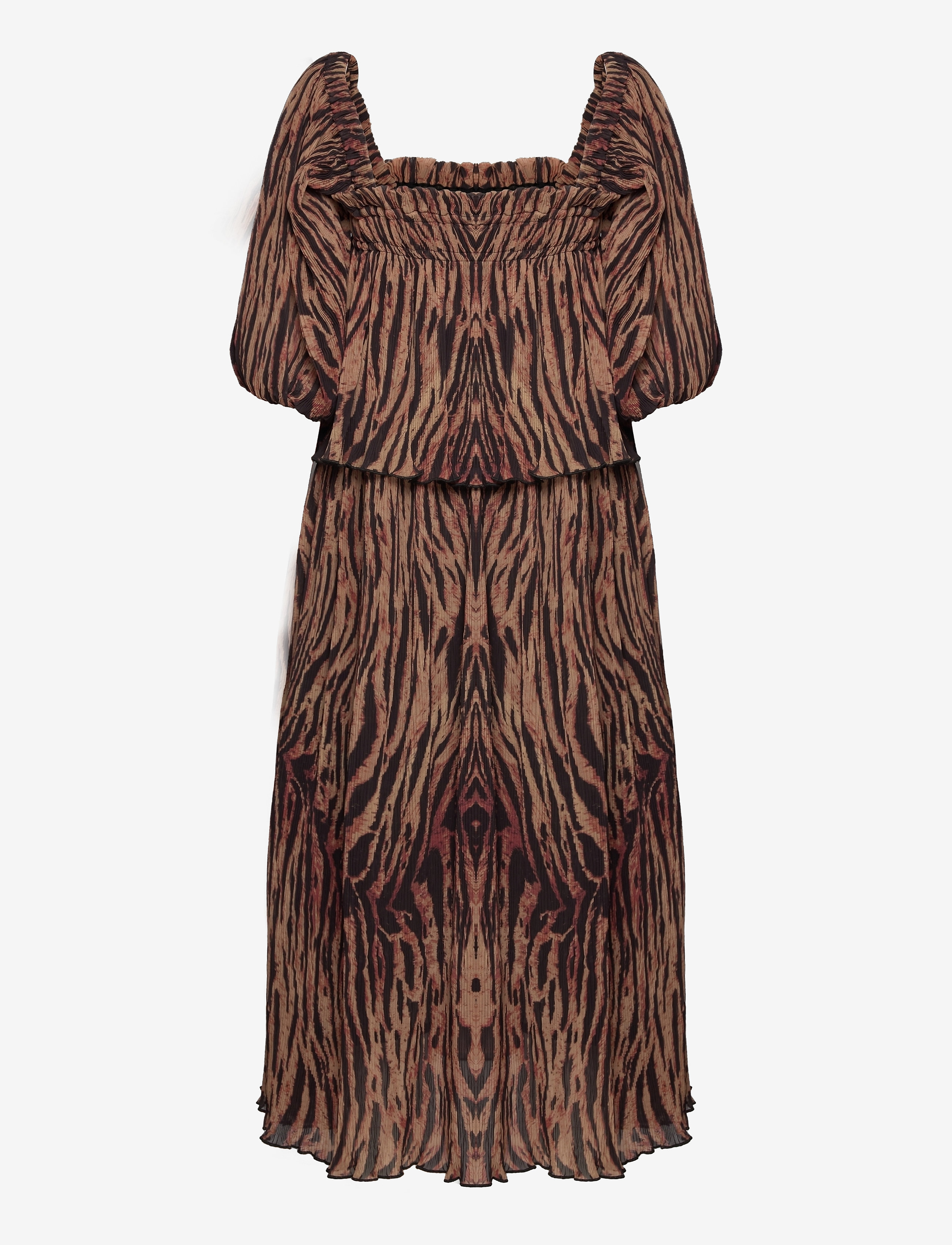 Pleated Georgette - TIGER'S EYE