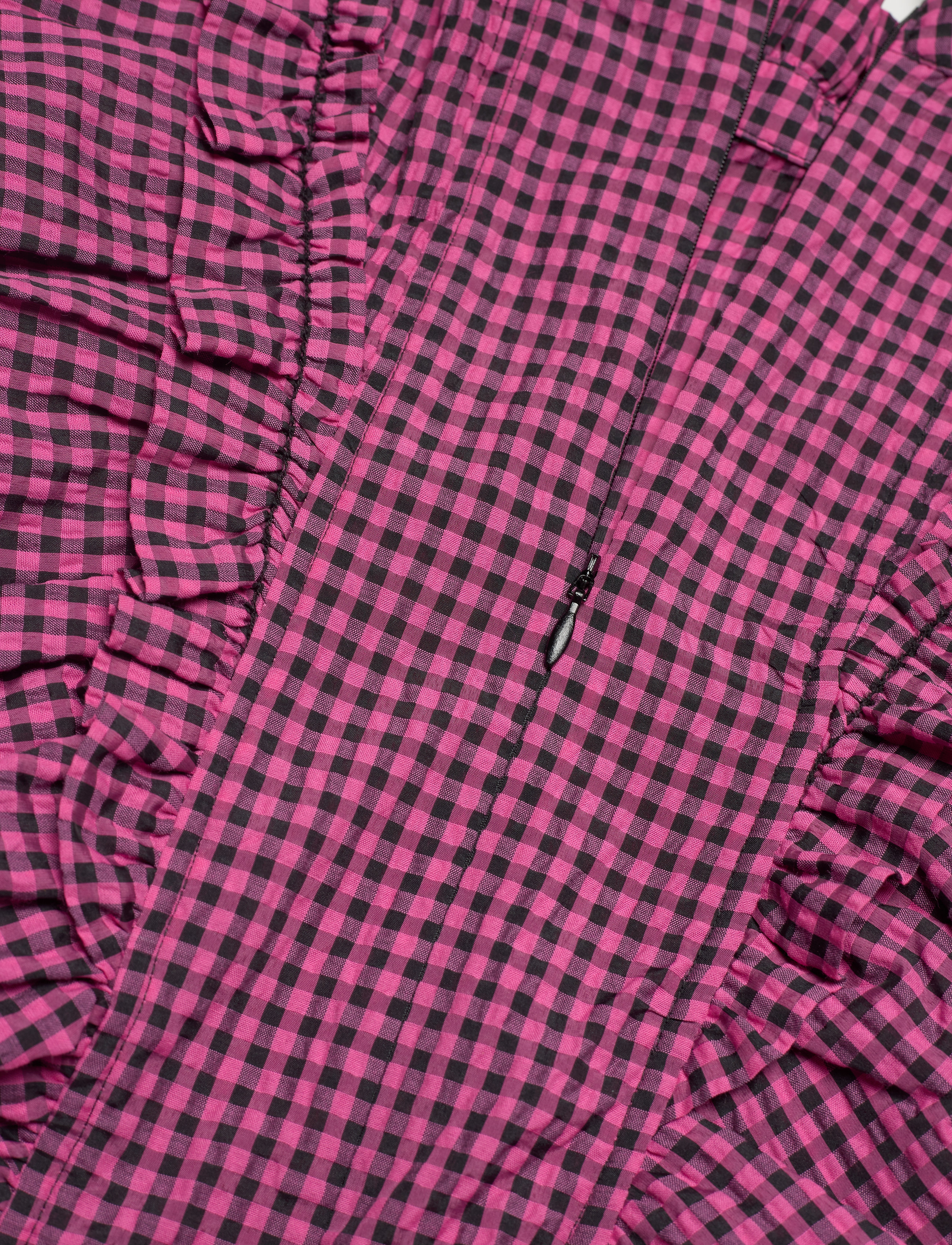 Ganni - Seersucker Check - carmine rose - 3