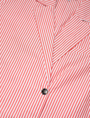 Ganni - Stripe Cotton Blazer Dress - sommarklänningar - thin stripe orangedotcom - 2