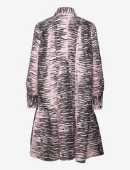 Ganni - Printed Cotton Wide Shirt Dress - sukienki koszulowe - light lilac - 1