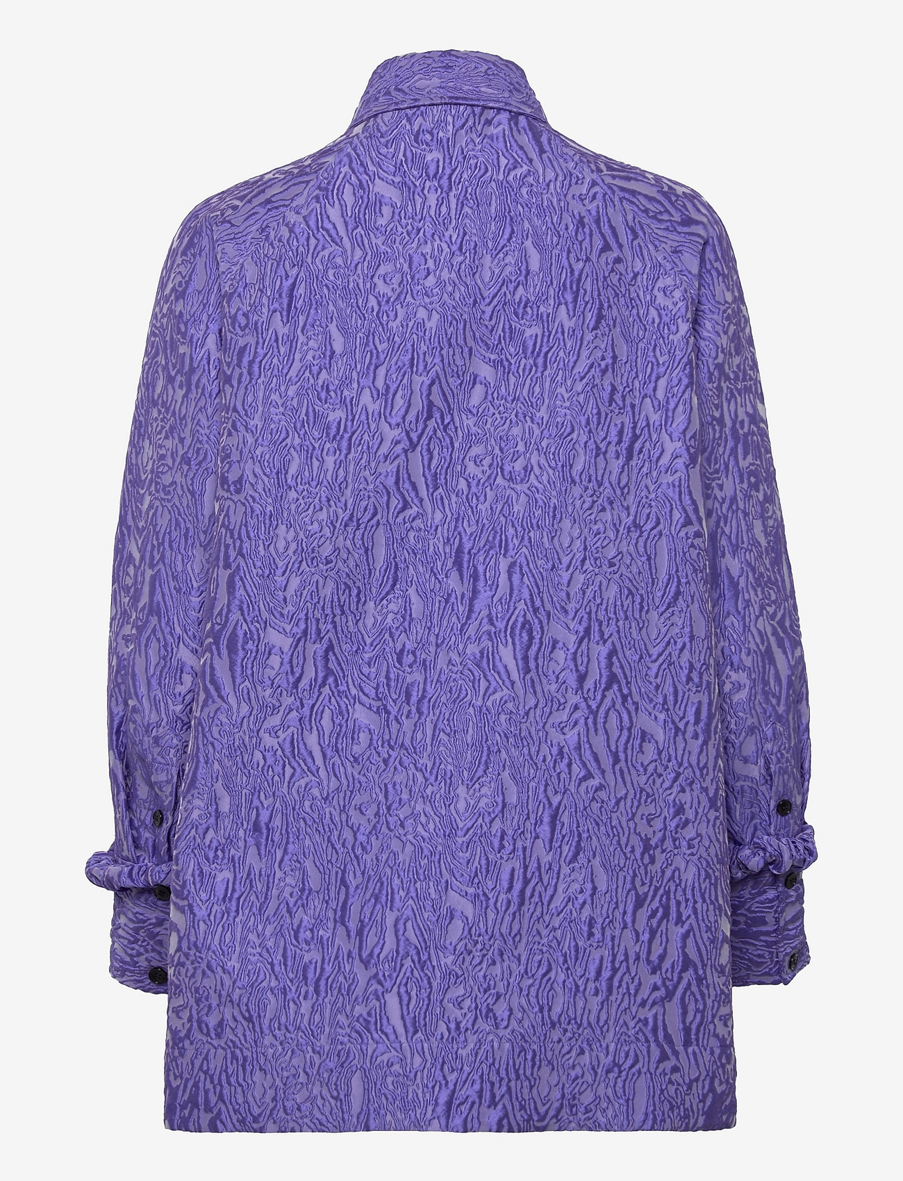 Ganni - 3D Jacquard Oversized Shirt - blue iris - 1