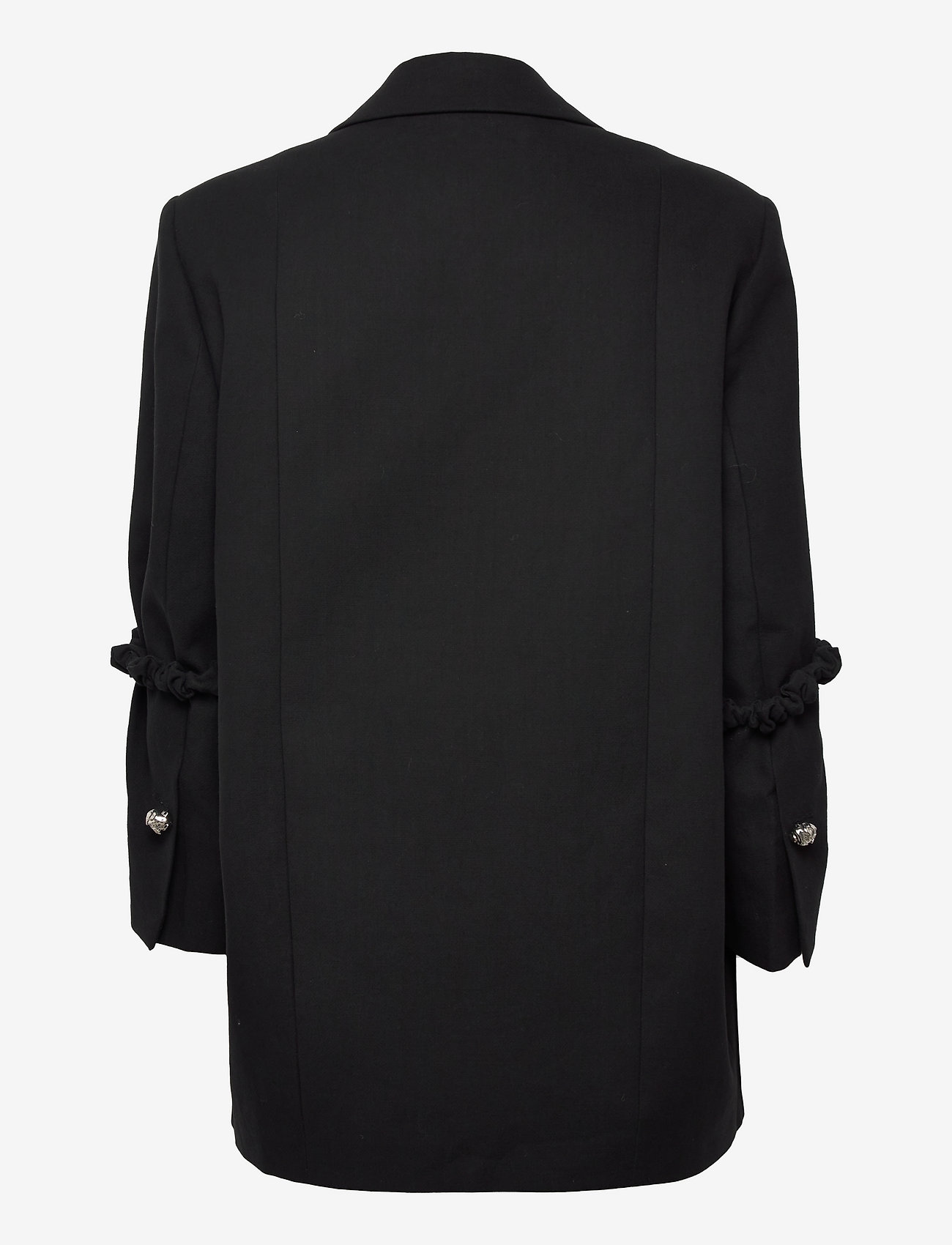 Ganni - Cotton Suiting Oversized Blazer - black - 1