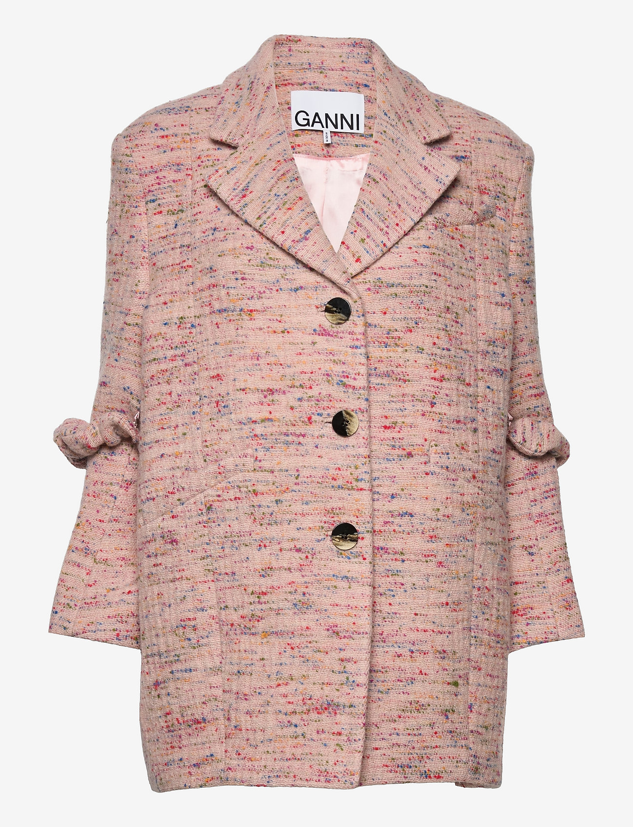 Ganni - Multi Wool Oversized Blazer - light lilac - 0