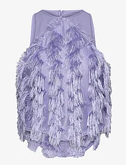 Ganni - Fringe Mesh Top - bluzki bez rękawów - persian violet - 0