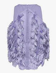 Ganni - Fringe Mesh Top - sleeveless blouses - persian violet - 1