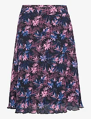 Ganni - Pleated Georgette Midi Skirt - korte nederdele - daisy spray lilac sachet - 0