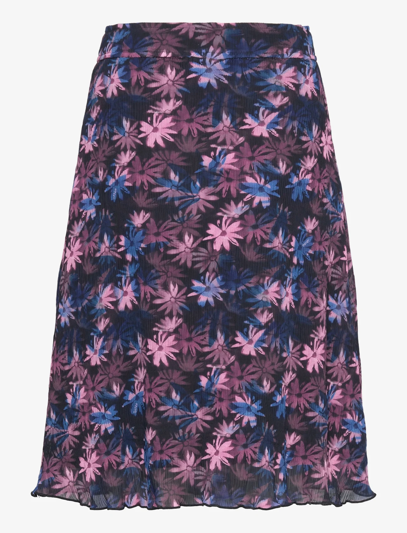 Ganni - Pleated Georgette Midi Skirt - korte nederdele - daisy spray lilac sachet - 1