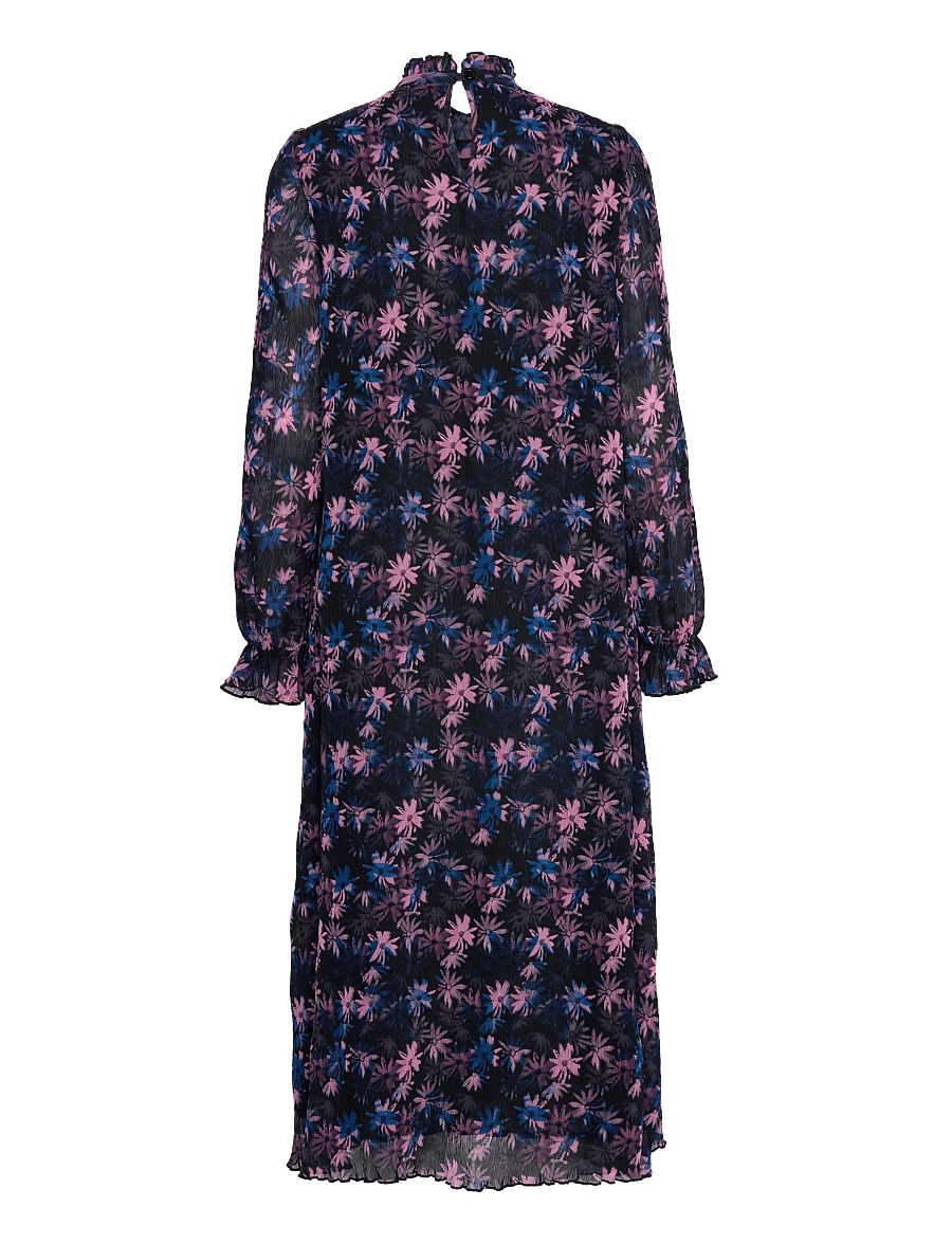 Ganni - Pleated Georgette Midi Dress - midikleider - daisy spray lilac sachet - 1