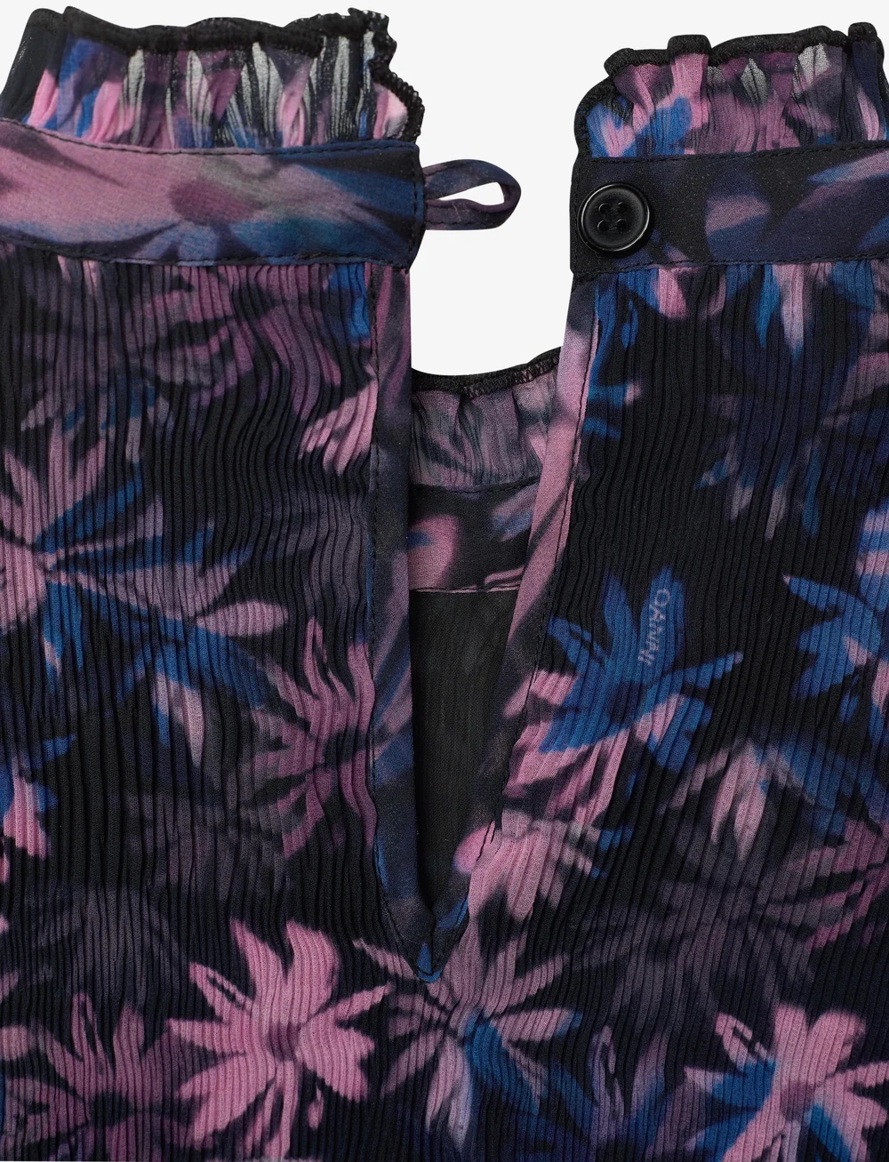 Ganni pleated georgette sales dress