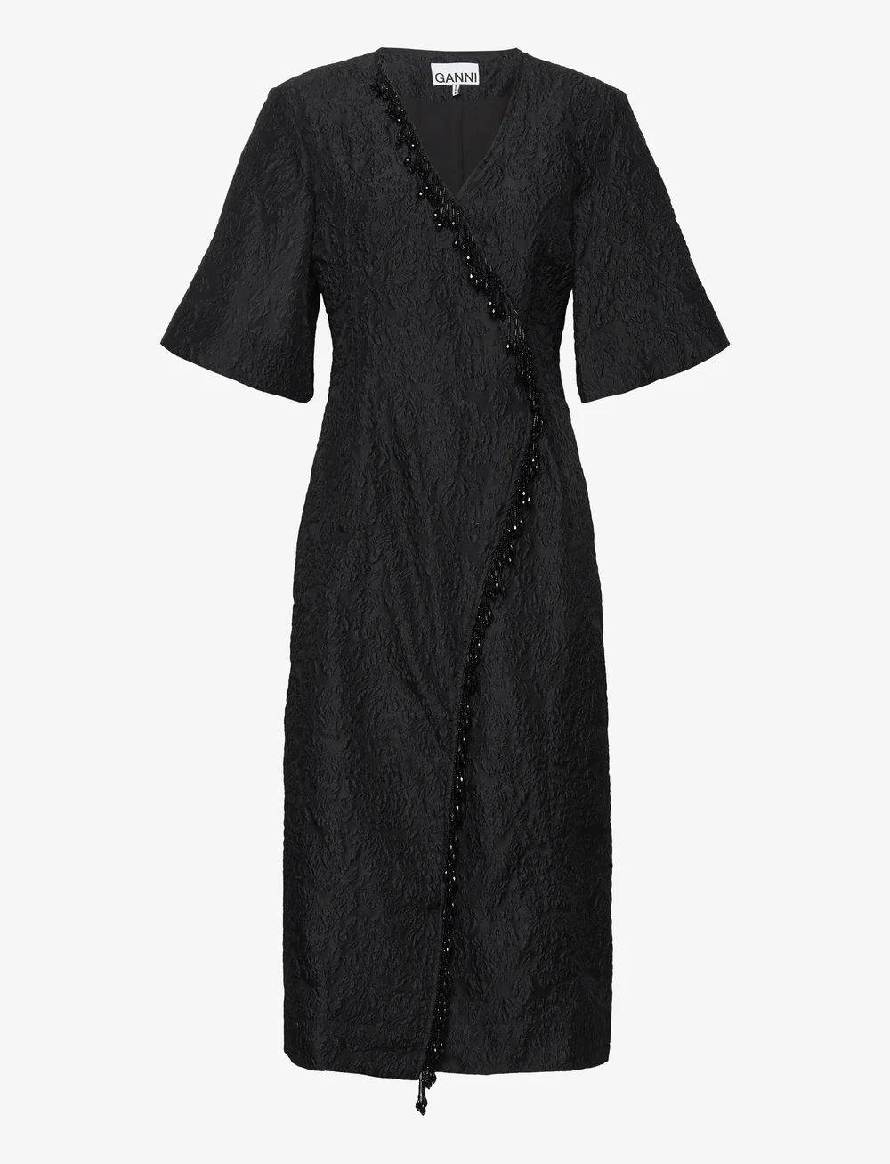 Fringe top wrap dress
