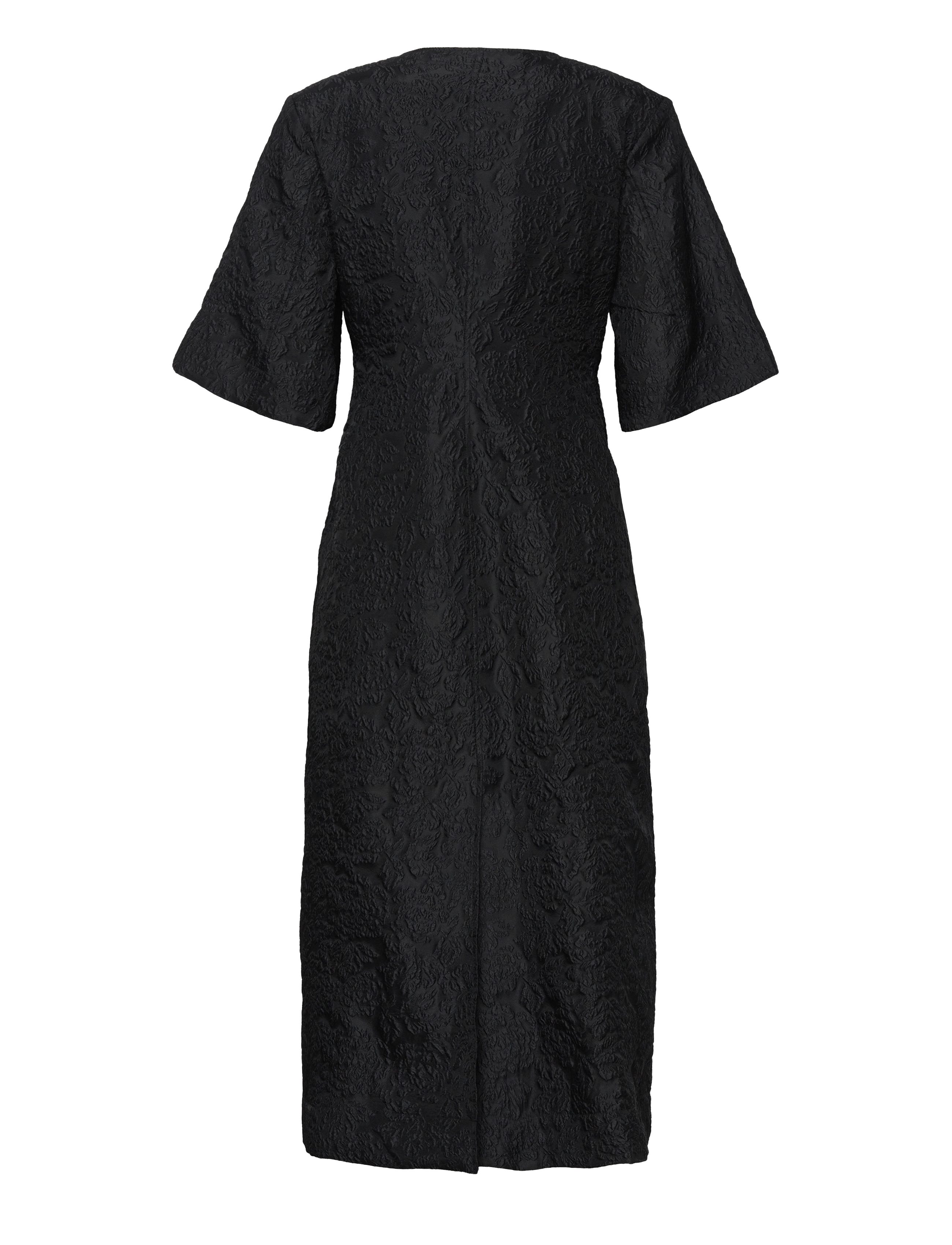 Ganni Jacquard Organza Bead Fringe Wrap Dress