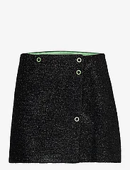Ganni - Sparkle Mini Skirt - kurze röcke - black - 0