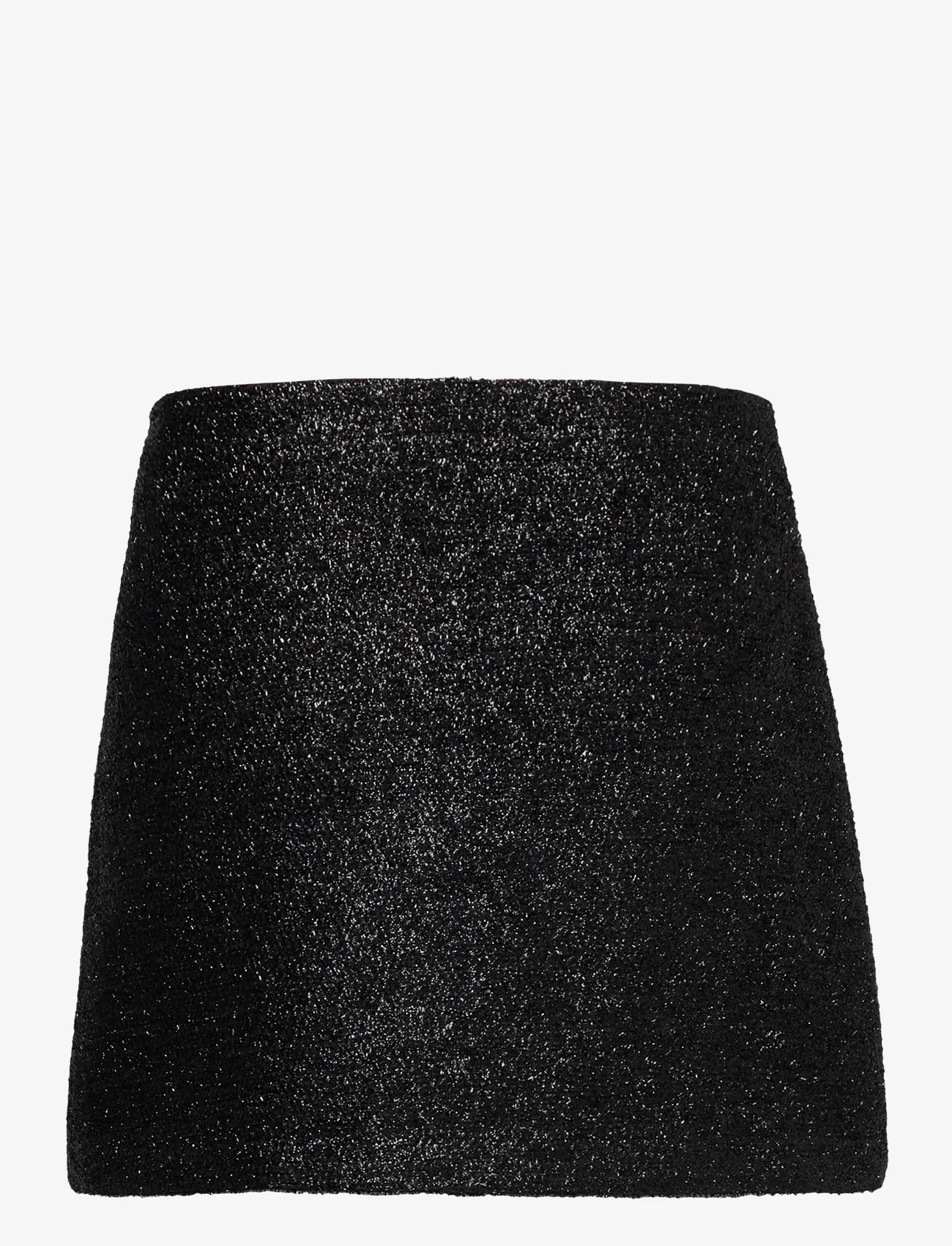 Ganni - Sparkle Mini Skirt - kurze röcke - black - 1