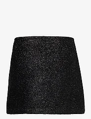 Ganni - Sparkle Mini Skirt - korta kjolar - black - 1