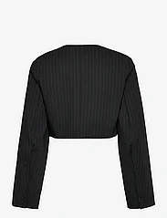 Ganni - Stretch Stripe Cropped Blazer - black - 1