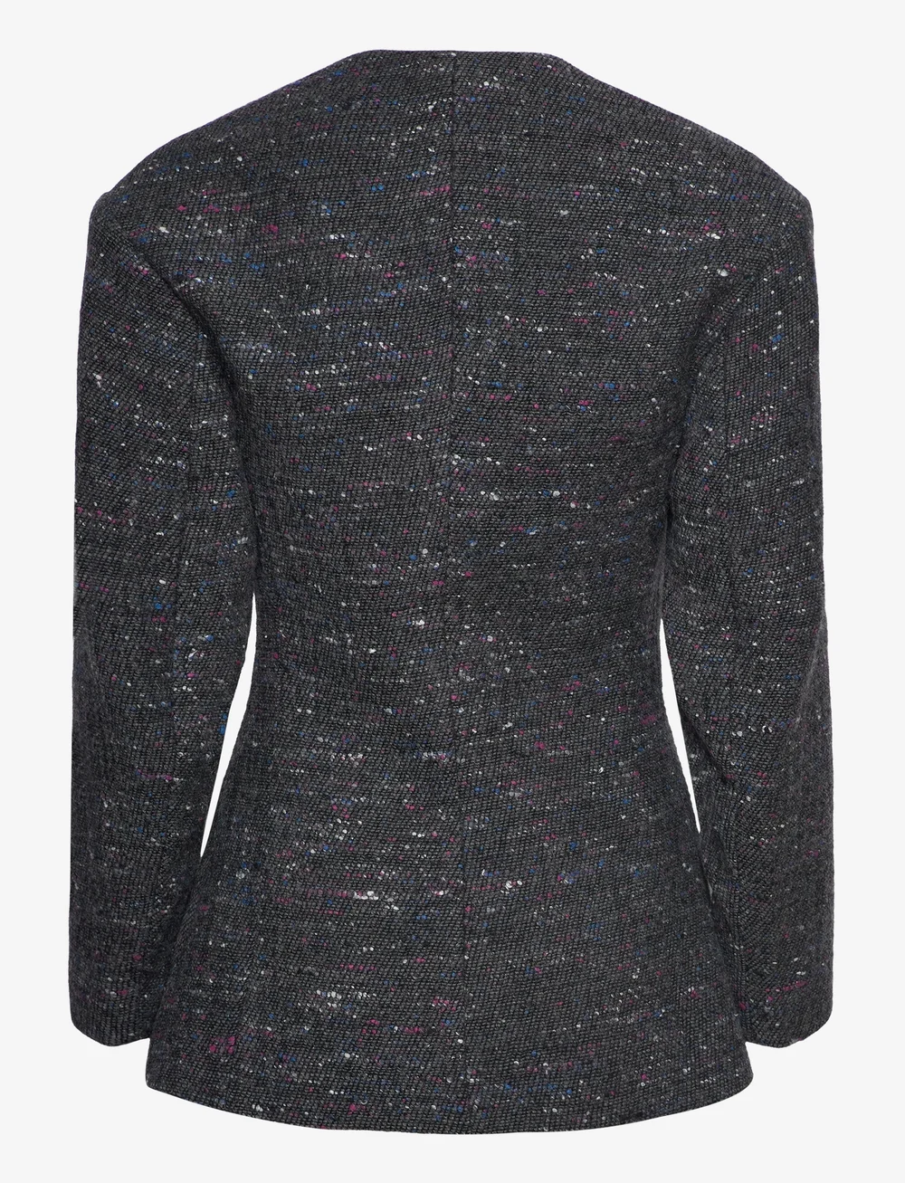 Ganni Multi Wool Fitted Blazer - Blazers - Boozt.com