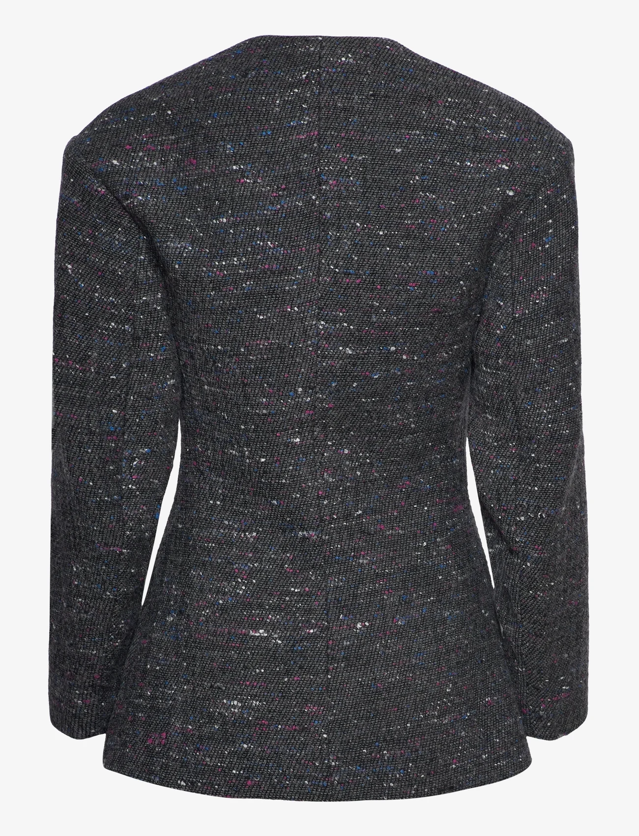 Ganni - Multi Wool Fitted Blazer - party wear at outlet prices - phantom - 1