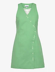 Ganni - Cotton Suiting Mini Dress - slå-om-kjoler - peapod - 0