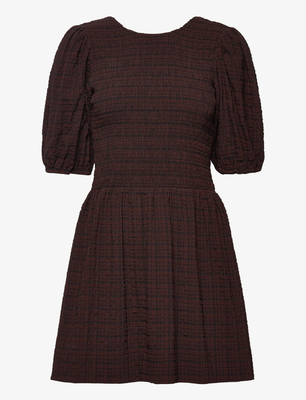 Ganni seersucker mini dress hot sale