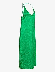 Ganni - Crinkled Satin - slip dresses - bright green - 3