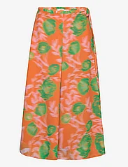 Ganni - Printed Light Crepe - party wear at outlet prices - vibrant orange - 0