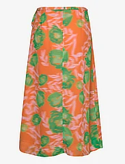 Ganni - Printed Light Crepe - party wear at outlet prices - vibrant orange - 1