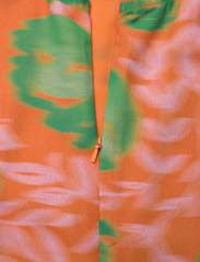 Ganni - Printed Light Crepe - midi dresses - vibrant orange - 3