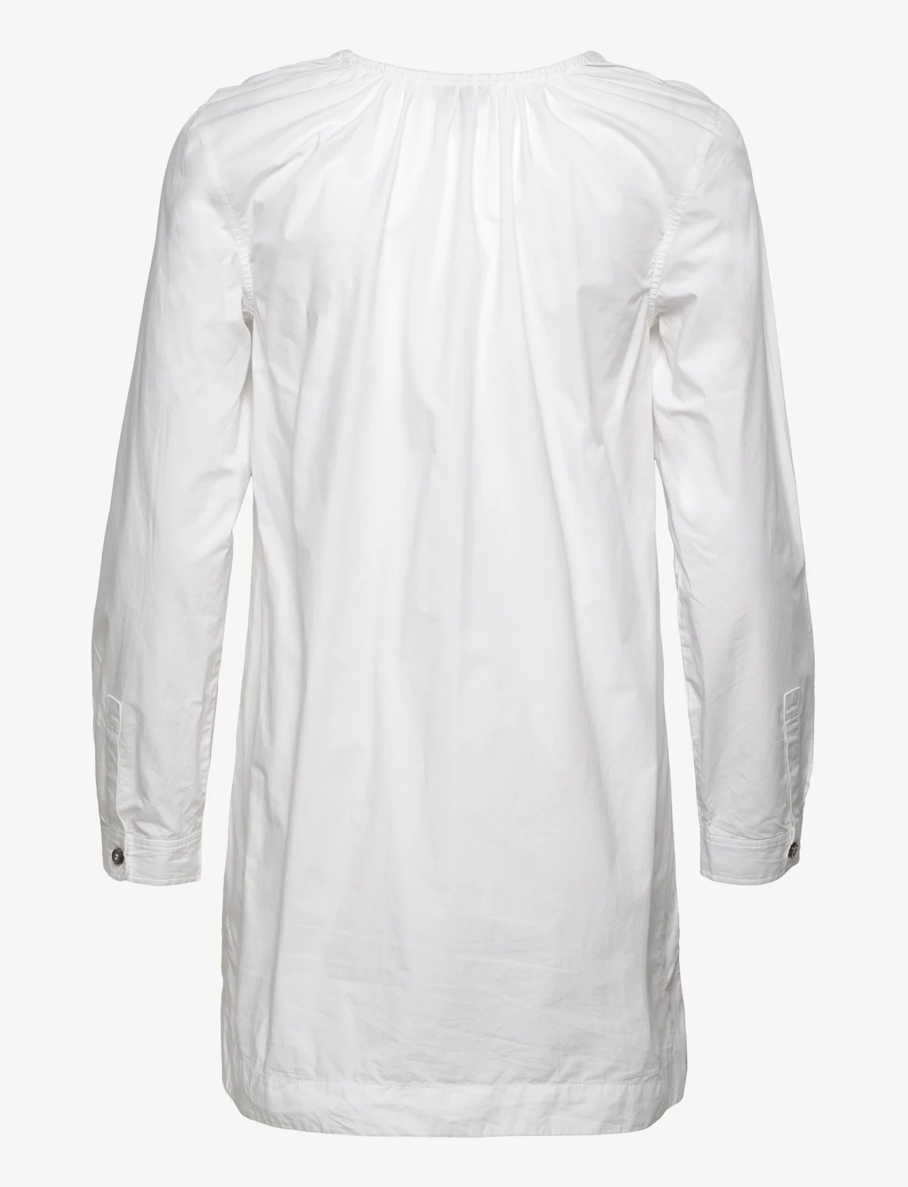 Ganni - Cotton Poplin - krótkie sukienki - bright white - 1
