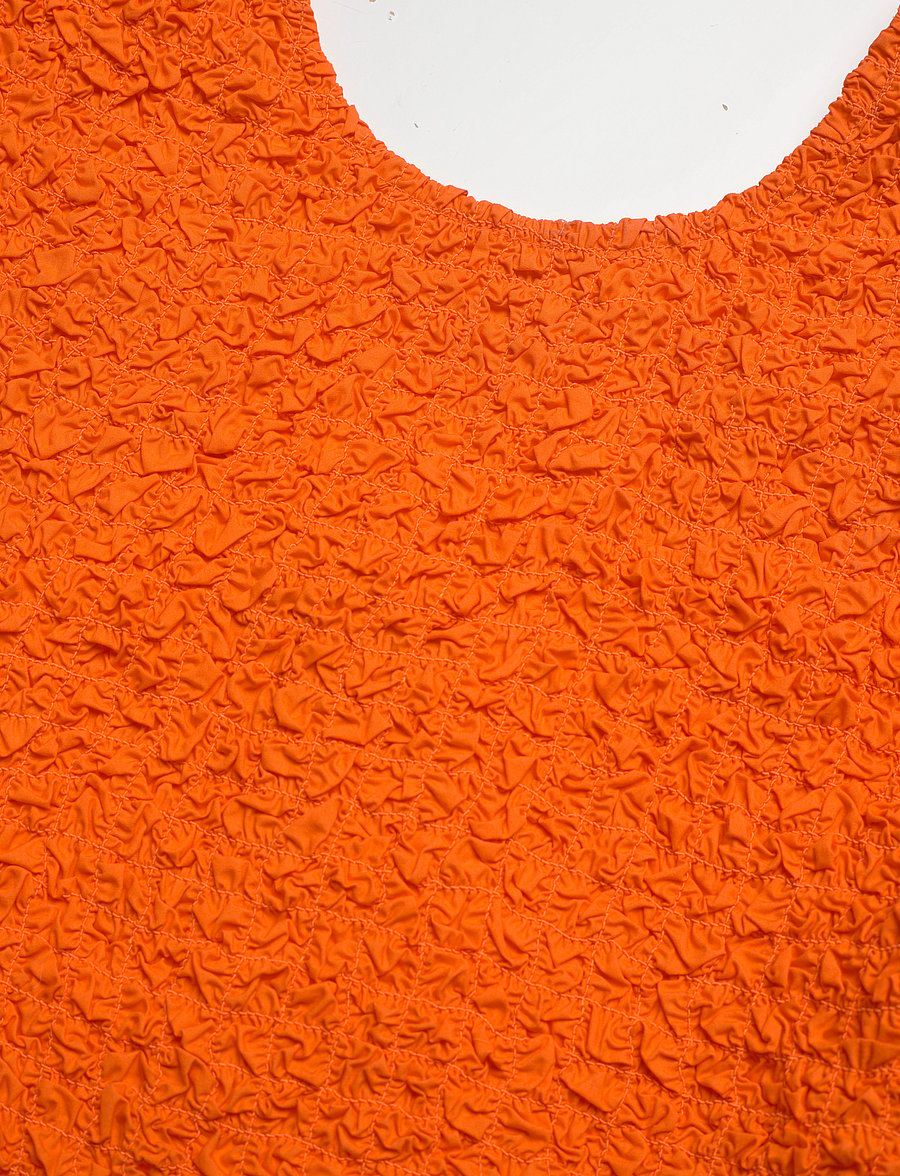 Ganni - Cotton Poplin - lühikesed topid - vibrant orange - 2
