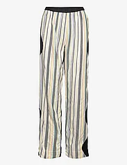 Ganni - Mix Slub Stripe - broeken met rechte pijp - lily green - 0