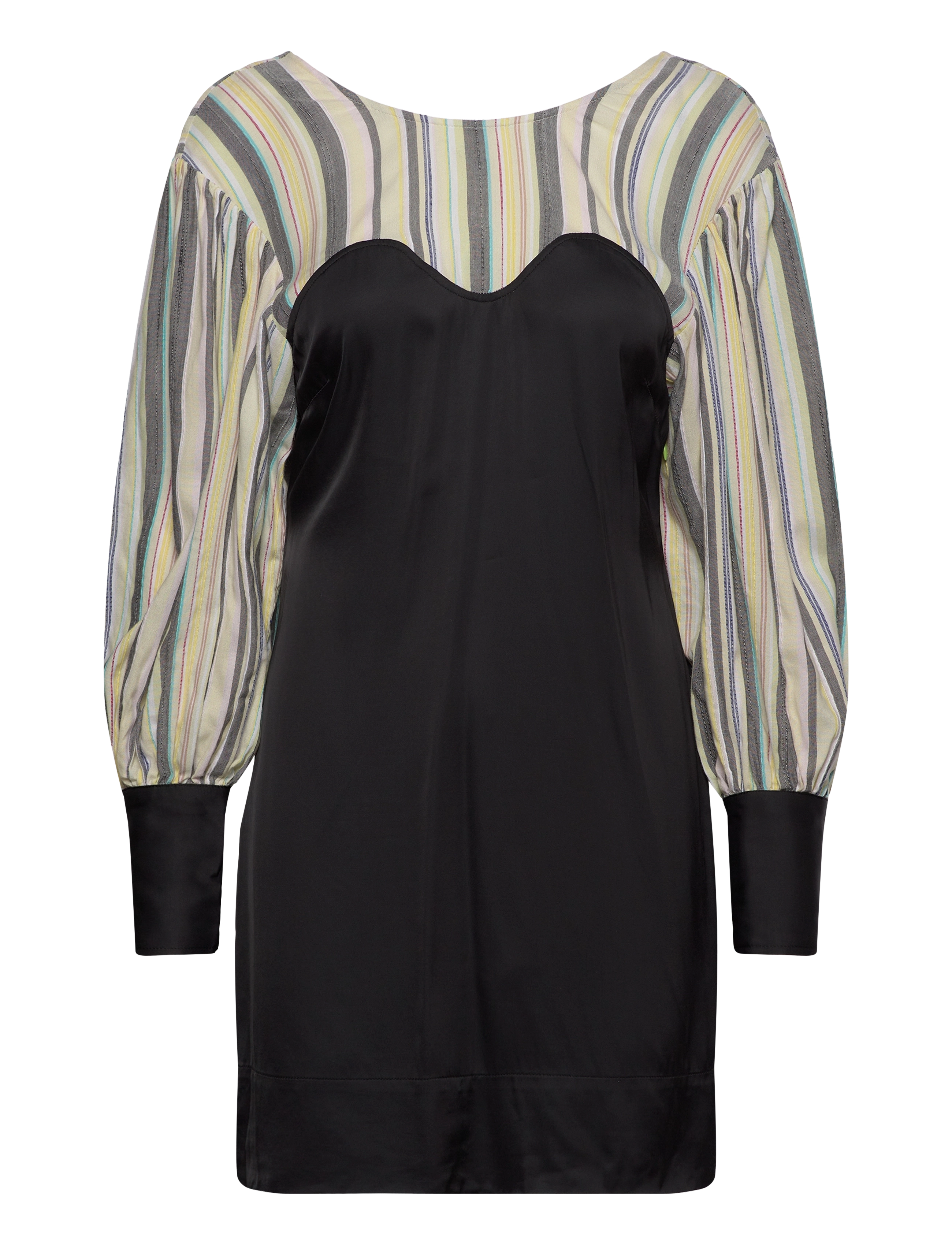 Ganni Mix Slub Stripe - Premium styles - LILY GREEN / multi