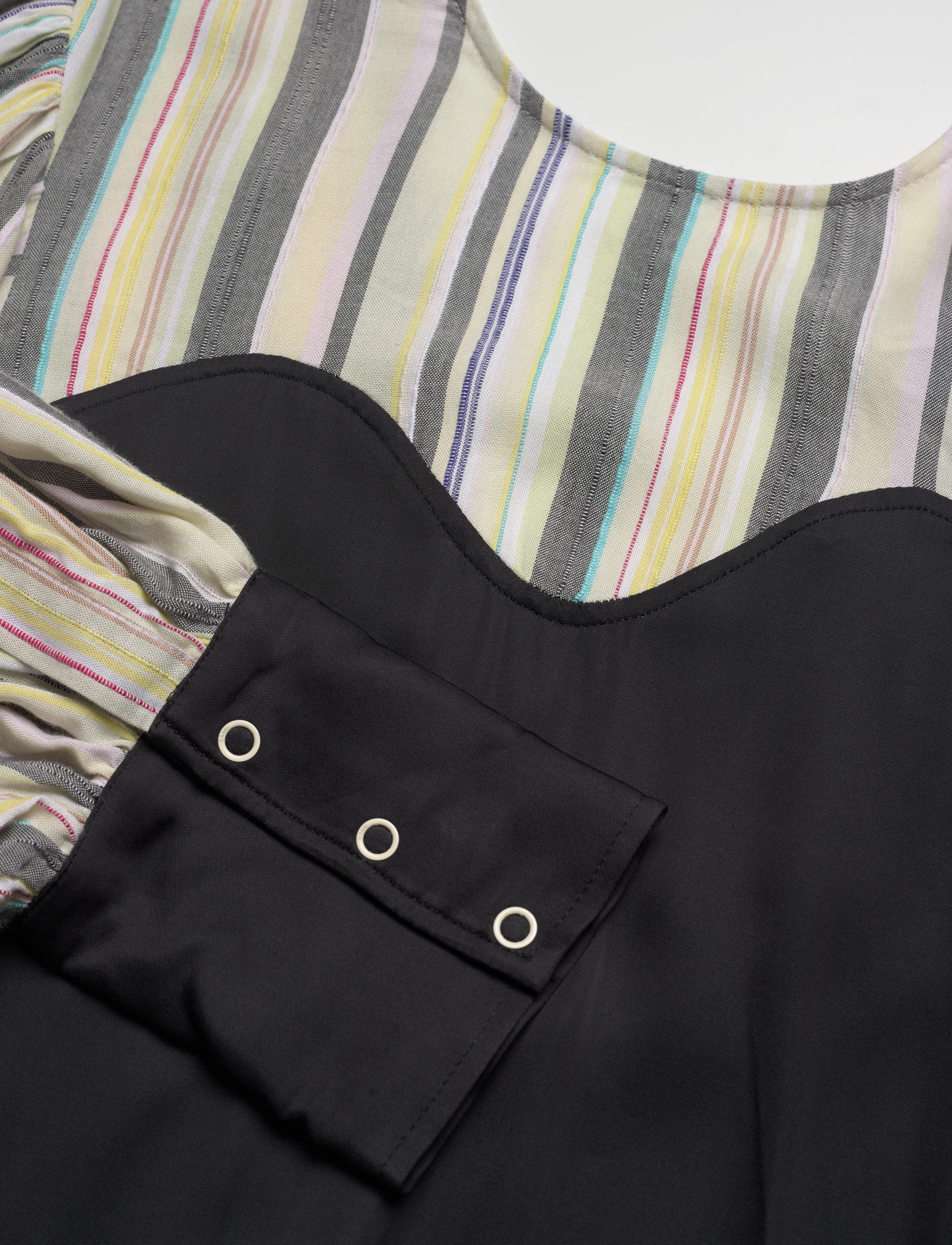 Ganni - Mix Slub Stripe - korte kjoler - lily green - 2
