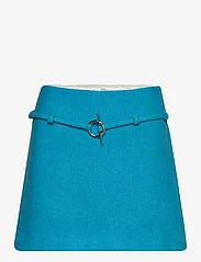 Ganni - Twill Wool Suiting - short skirts - blue curacao - 0