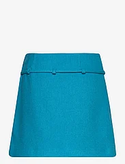 Ganni - Twill Wool Suiting - korta kjolar - blue curacao - 1